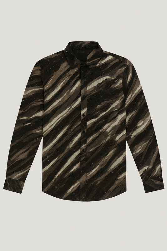 Brown Wave Stone Shirt