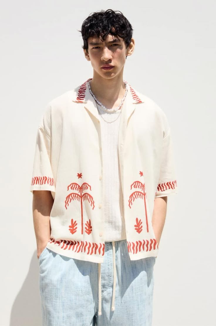 Cuban Collar oversize shirt