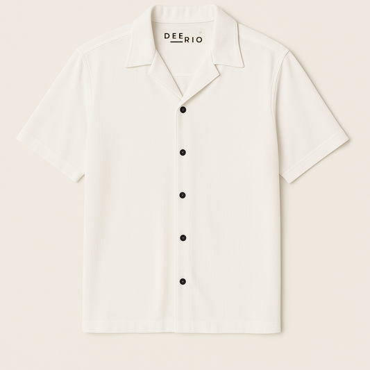 Cuban Collar oversize shirt