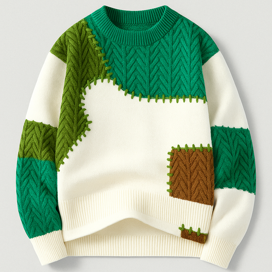 Rustic Patch Cat Sweater