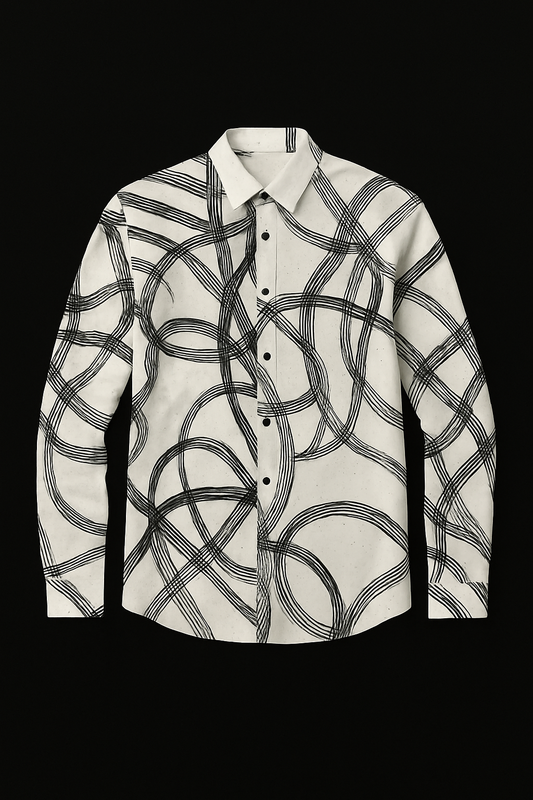 White Abstract Stone Shirt