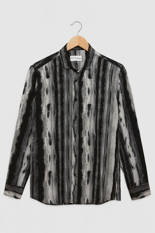 Monochrome Striped Stone Shirt