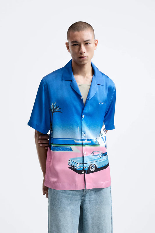 Cuban Collar oversize shirt