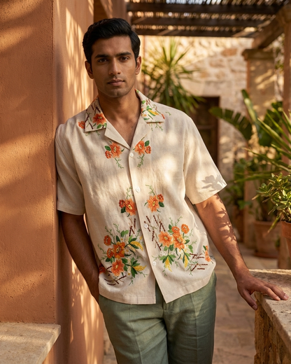 Cuban Collar oversize shirt